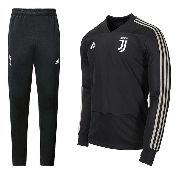 Chandal Del Niños Juventus 2018-2019 Negro Gris